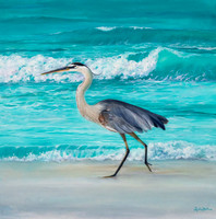 Heron Walk oil on canvas 24x24