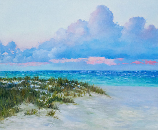 Pink Sunrise in the Dunes 24x30 oil on canvas