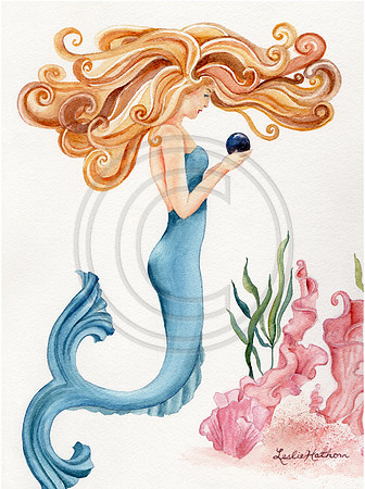 THe Black Pearl Mermaid SOLD prints and cards avail