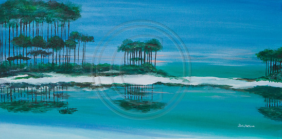 Western Lake Trees on 30A Canvas SOLD