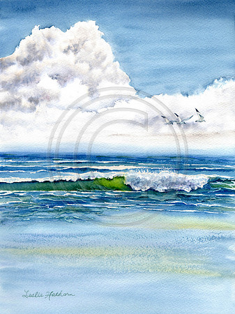 Emerald Waves,  Prints & Cards SOLD